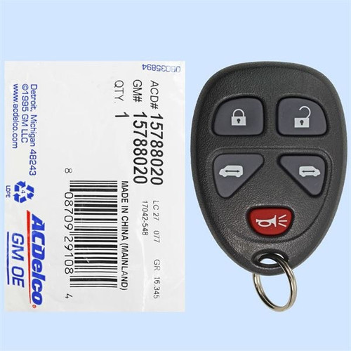 Buick Chevrolet Pontiac 5-Button Remote KOBGT04A 15788020 - New OEM Keys & Remotes