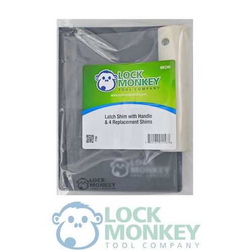 Lock Monkey Tools Latch Shim W/Handle and 4 Replacement Shims Shop Hardware