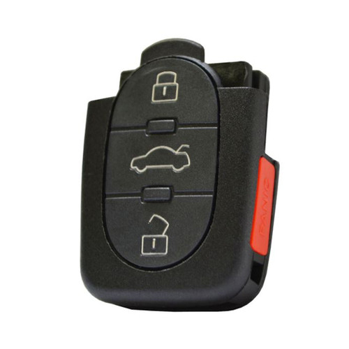 Audi Replacement 4 Button Remote Head Flip Key MYT8Z0837231, 4D0837231E, 315 MHz, Standard Aftermarket