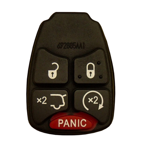 Mopar OHT692427AA/M3N5WY72XX Replacement 5 Button Pad with Glass Release Shells