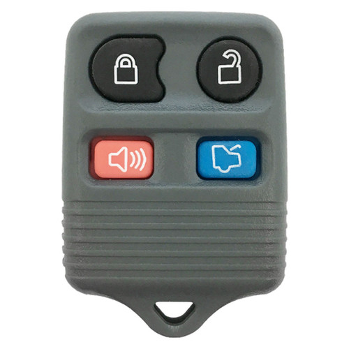 Electronics not included   Ford/Lincoln/Mercury gray 4 button remote shell/pad replacement (WITHOUT passive memory switch)