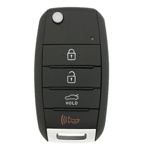 Kia 4 Button Flip Key Replacement Case with White Symbols Shells