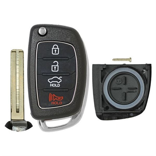 Hyundai 4 Button Flip Key Replacement Case Shells