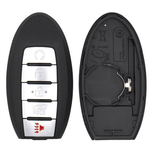 Nissan/Infiniti 5 Button Smart Key Replacement Case w/ Non Transponder Insert