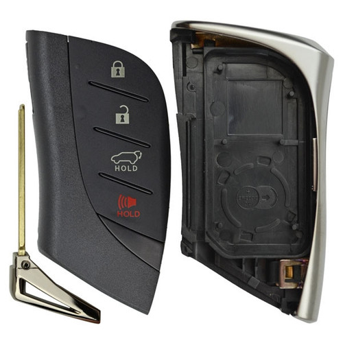 Lexus 4 Button Smart Key Case and Pad Replacement Shell HYQ14FBF, 8990H-76040 - Aftermarket