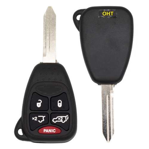 Jeep 5 Button Remote Head Key OHT692713AA, OHT692427AA, 68003449AB, 315 MHz - Refurbished, Recase