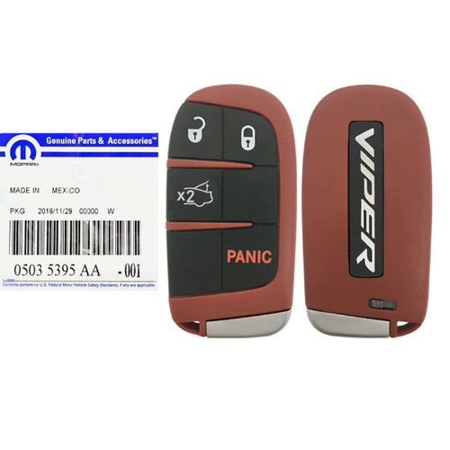 Dodge 4 Button Smart Key M3N-40821302, 05035395AB, 433 MHz - New, OEM
