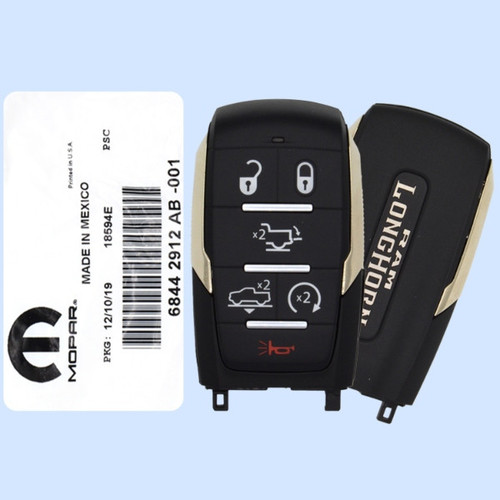 RAM 6-Button Smart Key OHT-4882056 68575607AA 433 MHz, New OEM OEM Hidden