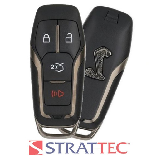 Strattec STRATTEC Cobra Logo (5928966) 164-R8143 4-Button Smart Key for Ford Mustang (315 MHZ) - 1 Way Proximity Keys