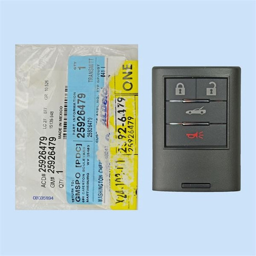 Chevrolet Corvette 4-Button Smart Key Driver 1 M3N5WY7777A 25926479 315 MHz, New OEM Shop Automotive