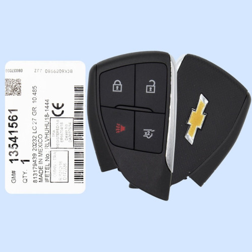 Chevrolet 4-Button Smart Key YGOG21TB2 13537961 433 MHz, New OEM OEM Hidden