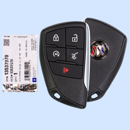 Buick 5-Button Smart Key YGOG20TB1 13537970 433 MHz, New OEM Proximity Keys