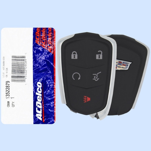 Cadillac 5-Button Smart Key HYQ2ES 13522879 433 MHz, New OEM Keys & Remotes