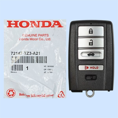 Acura 4-Button Smart Key Driver 1 KR5V21 72147-TZ3-A21 433 MHz, New OEM Shop Automotive