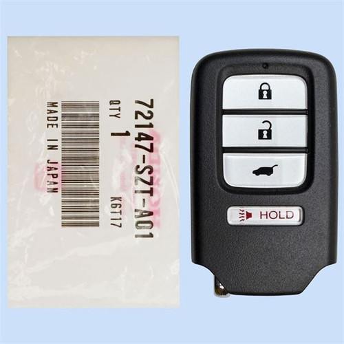 Honda 4-Button Smart Key ACJ932HK1310A 72147-SZT-A01 433 MHz, New OEM Keys & Remotes