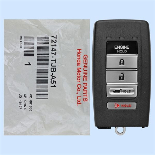 Acura 5-Button Smart Key Driver 2 KR5995364 72147-TJB-A51 902 MHz, New OEM Shop Automotive