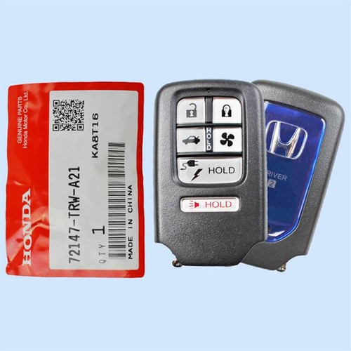 Honda 6-Button Smart Key KR5V2X 72147-TRW-A21 433 MHz, New OEM OEM Hidden