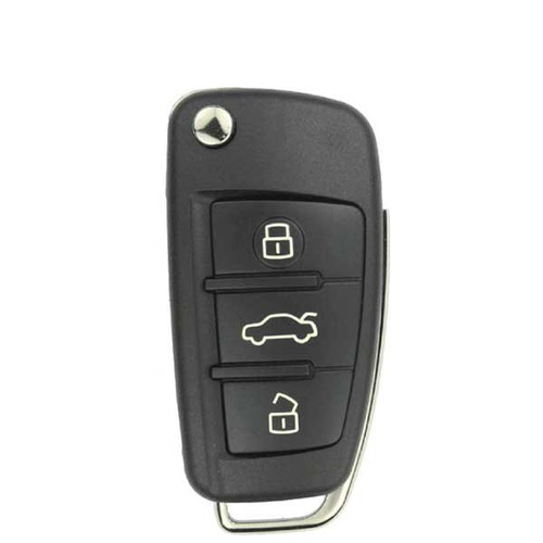 Audi 4 Button Remote Flip Key IYZ 3314, 4F0837220AG, 315 MHz - Refurbished, Grade A