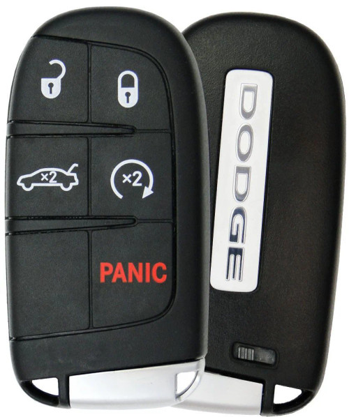 Dodge 5 Button Smart Key M3N-40821302, 68394195AA, 433 MHz - Refurbished, Grade A