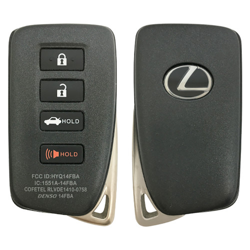 Lexus 4 Button Proximity Remote Smart Key HYQ14FBA / G Board 0020 / 89904-06170 181254 Shop Automotive