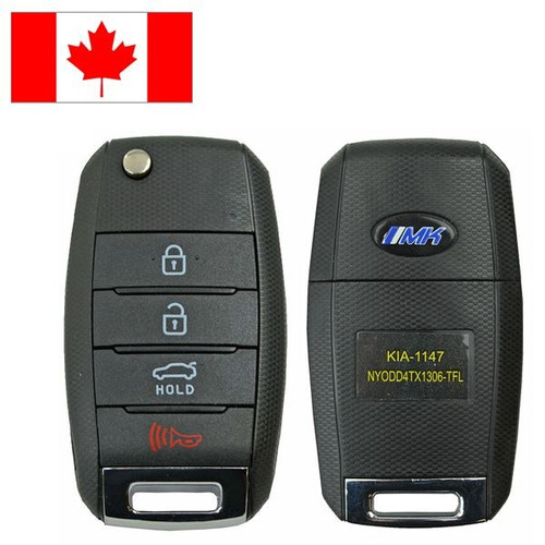 Hyundai/Kia/Genesis 4 Button Remote Head Key NYODD4TX1306-TFL 95430-2T560 - Refurbished, Grade A 171659 Shop Automotive
