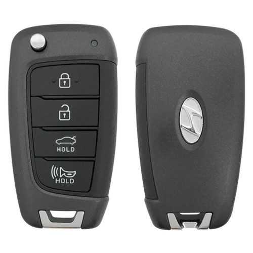 Hyundai Accent 4 Button Remote Flip Key NYOSYEC4TX1707 95430-J0700 (HC) - Refurbished A 182266 Remote Head Keys