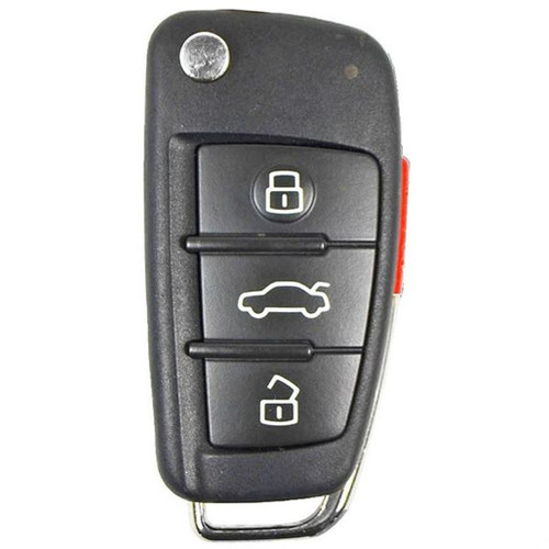 Audi 4 Button Remote Flip Key MYT4073A 8E0-837-220-R - Refurbished A 182441 Remote Head Keys