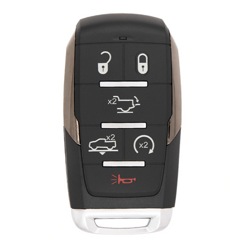 RAM 6 Button Smart Key with Platinum Trim OHT-4882056, 68442917AB, 433 MHz - Aftermarket