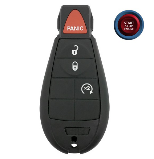 Chrysler Dodge Jeep 4-Button Smart Key IYZ-C01C 68066871AF 433 MHz, Refurbished Recase