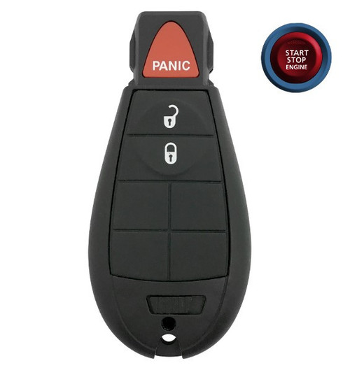 Chrysler Dodge Jeep 3-Button Fobik Key IYZ-C01C 05026100AB 433 MHz, Refurbished Recase