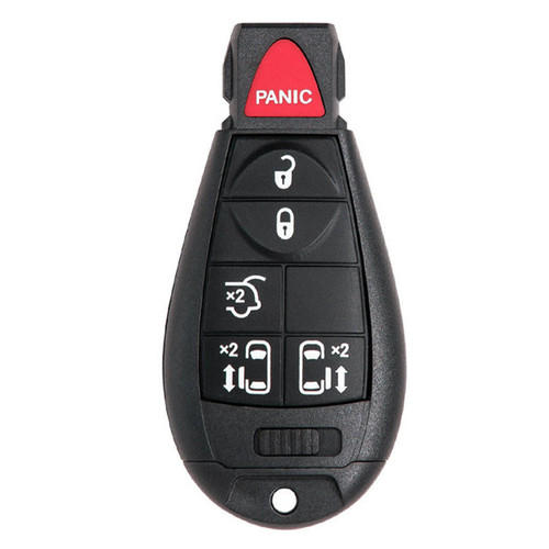 Keyless2Go Chrysler Dodge Vans 6 Button Remote Key Replacement IYZ-C01C 56046705 AG - With Durashell Technology, Premium Aftermarket