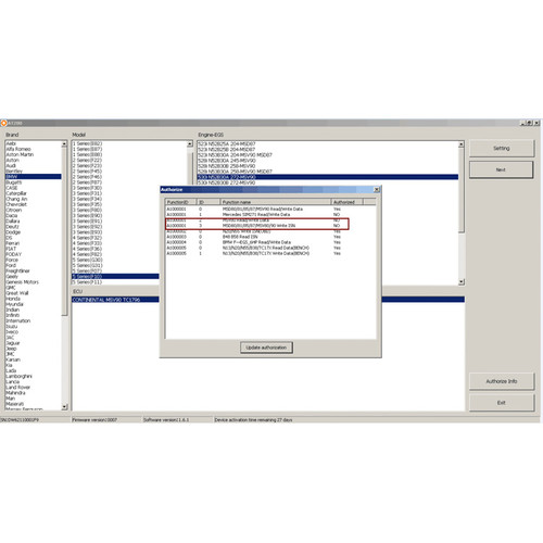 AT-200 UPGRADE FOR BMW MSD80/MSD81/MSD85/MSD87/MSV80/MSV90 WRITE ISN AND MSV80 READ/WRITE ISN, BACKUP AND RESTORE DATA