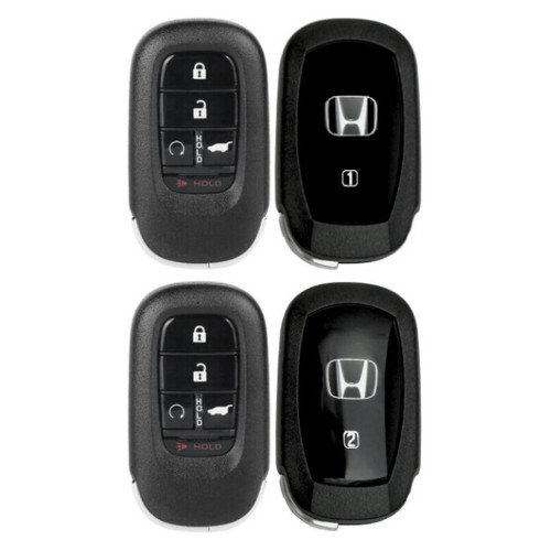 Honda 5 Button Driver 1 & 2 Proximity Smart Keys KR5TP-4, 72147-T90-A21, 72147-T90-A31, 433 MHz (2-PACK) - Refurbished, Grade A