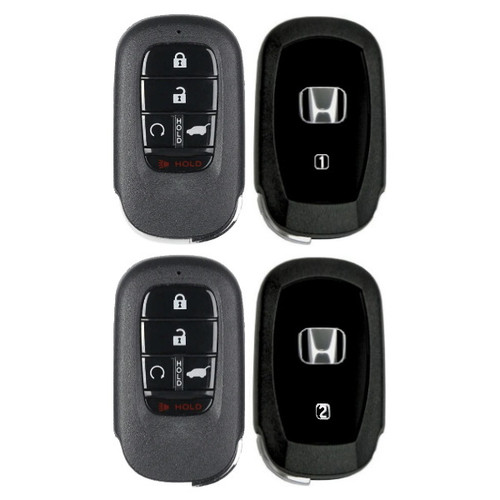 Honda 5 Button Driver 1 & 2 Proximity Smart Keys KR5TP-4, 72147-3A0-A01, 72147-3A0-A11, 433 MHz (2 PACK) - Refurbished, Grade A