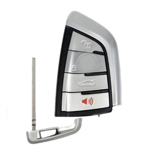 BMW 4 Button FEM / BDC Chrome Smart Key NBGIDGNG1, 315 MHz - Aftermarket