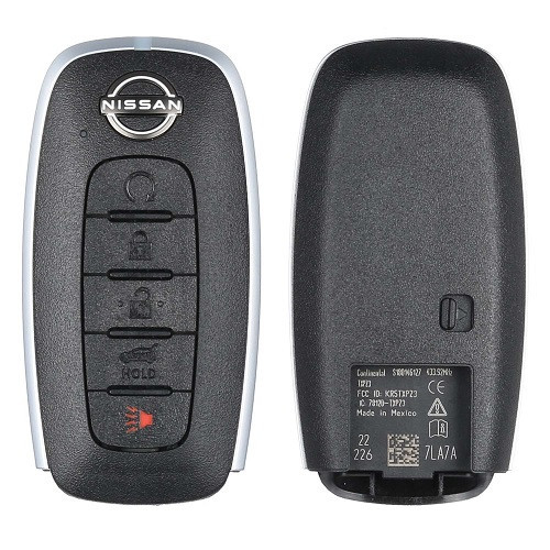 Nissan 5 Button Proximity Smart Key KR5TXPZ3, 285E3-7LA7A, 433 MHz - New, OEM