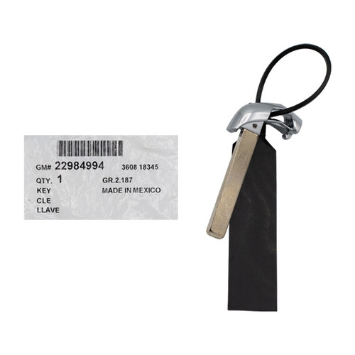 Cadillac Emergency Insert Key Blade 22984994, HU100 - New, OEM