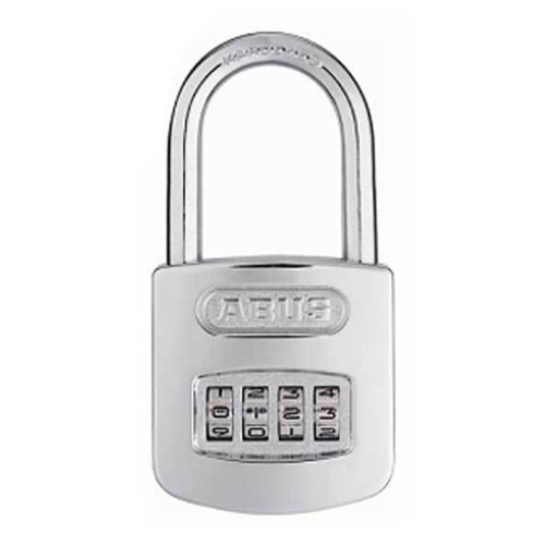 ABUS - 160/50HB50 C - STEEL / CHROME - 4-DIAL RESETTABLE PADLOCK - 2" SHACKLE