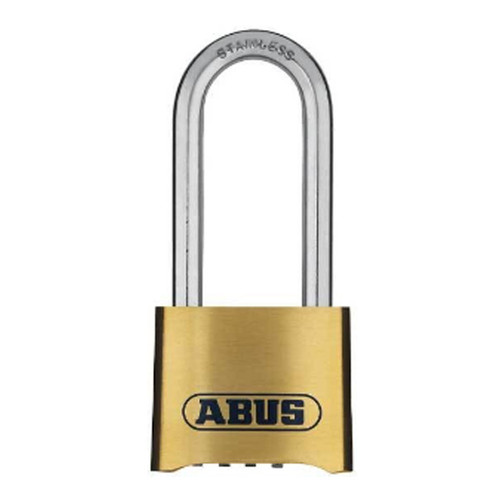 ABUS Combination 180 Padlock 180IB/50HB63 Solid Brass Resettable 4-Dial W/ 2-5/16" Shackle 