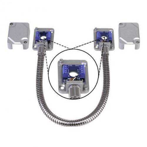 Seco-Larm  Armored Door Cord – Pre-Wired Terminal Blocks & Removable Covers - Silver