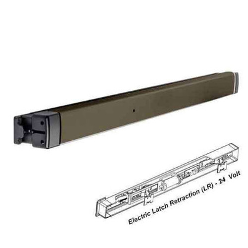 Adams Rite - 8802EL - Narrow Stile - Electric Rim Exit Device - Optional Door Opening Width - Anodized Dark Bronze - Electric Latch Retraction (LR) - 24 Volt