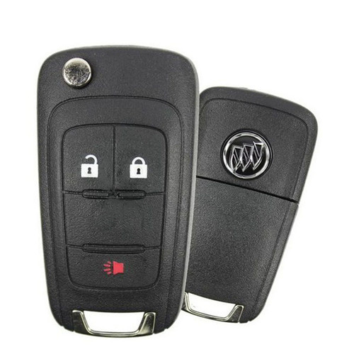 Buick 3 Button Non-PEPS Remote Flip Key AVL-B01T1AC, 13585812, 315 MHz - New, OEM