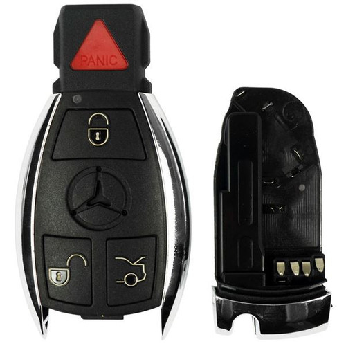 Mercedes 4 Button Smart Key Case and Pad Replacement Shell IYZ-3312, 204-905-62-02-9999 - Aftermarket