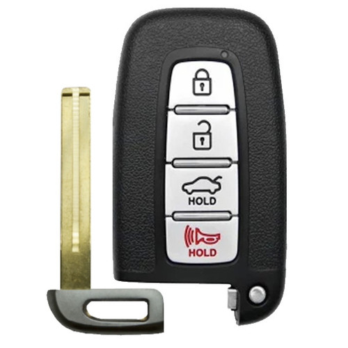 Hyundai, Kia 4 Button Replacement Smart Key Shell Case - Hi-Security Blade SY5HMFNA04, 95440-3Q000 - Aftermarket