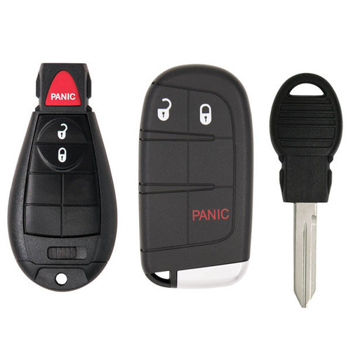 Keyless2Go Chrysler Dodge Jeep Remote Smart Key IYZ-C01C 56046707 AG / M3N-40821302 68066349AA / Y170-PT Transponder Key, Philips ID 46 - SAMPLE PACK