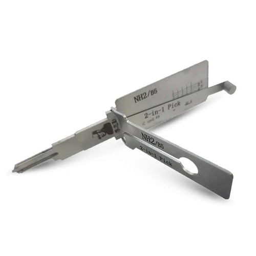 Original Lishi NH2-IC49 2-in1 Pick & Decoder Tool For Mack, Kenworth, Briggs, Stratton & More - Anti Glare