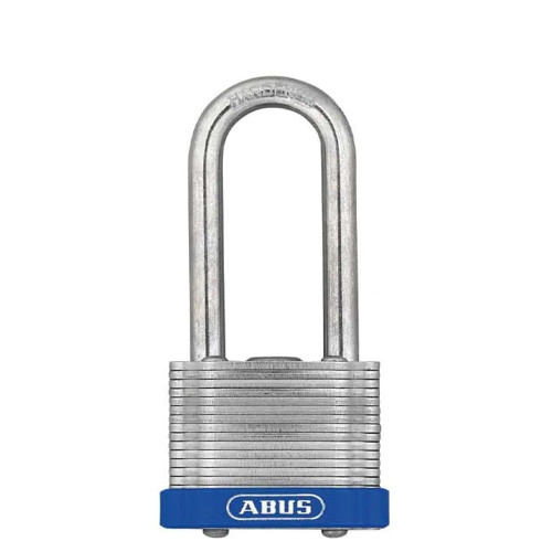 ABUS - 41/40HB50 B - ECOLUTION LAMINATED STEEL PADLOCK BLUE BUMPER- 1-47/64" WIDTH W/ 2" SHACKLE