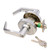 ARROW XQL81-SB-26D Entry Cylindrical Lever Lock-Chrome