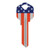 ILCO KW11 US FLAG Print Personalized Key, Pack of 10