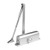 DeGuard Hydraulic Door Closer - Back Check Function - PA Bracket/Regular/Top Jamb - Adjustable Size 1-6 - Plastic Cover - Satin Nickel - Grade 1